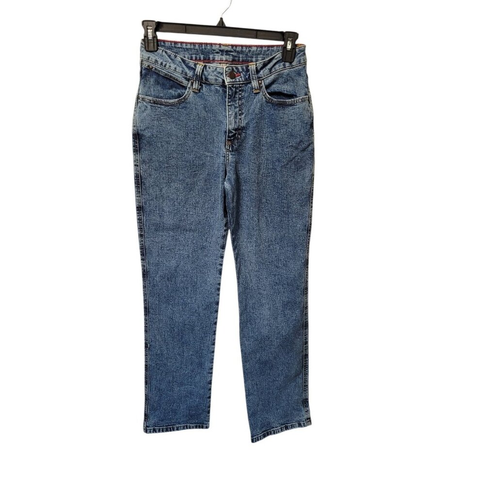 Wrangler Jeans Womens 7 Blue Straight Leg Stretch 5-Pocket 1018MWZSW 28x29 - Picture 2 of 14
